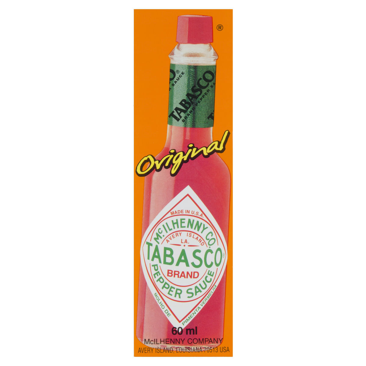 Molho de Pimenta-Vermelha Original Tabasco Frasco 60ml