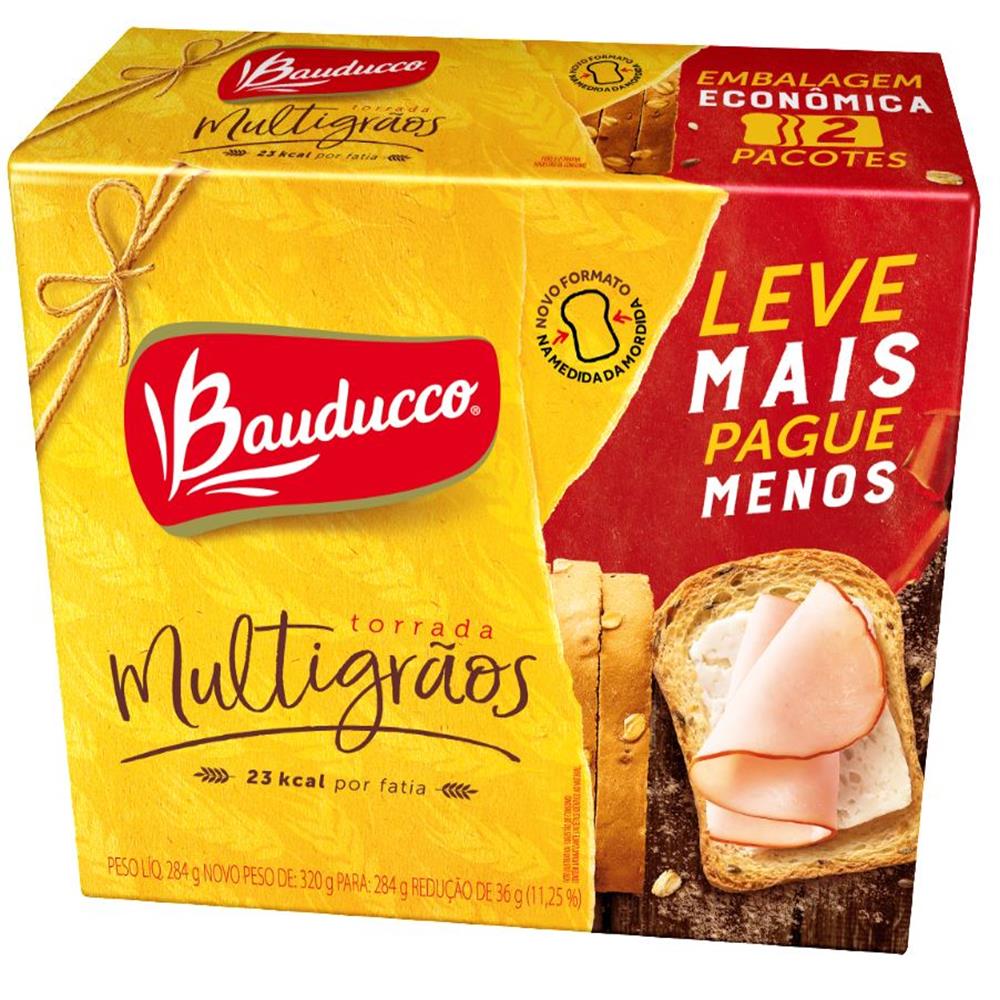 Torrada Multigrãos Bauducco Pacote 284g