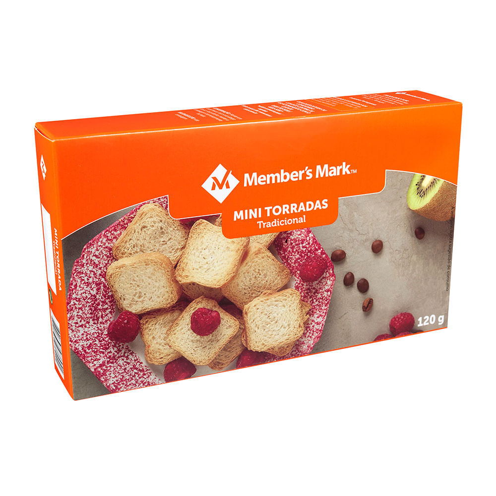 Mini Torrada Tradicional Members Mark Caixa 120g