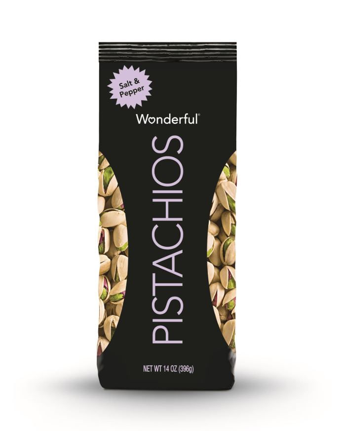 Pistaches com Sal e Pimenta Wonderful Pacote 396g