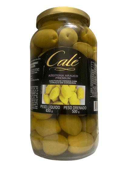 Azeitona Verde com Caroço Premium Calé Vidro 500g