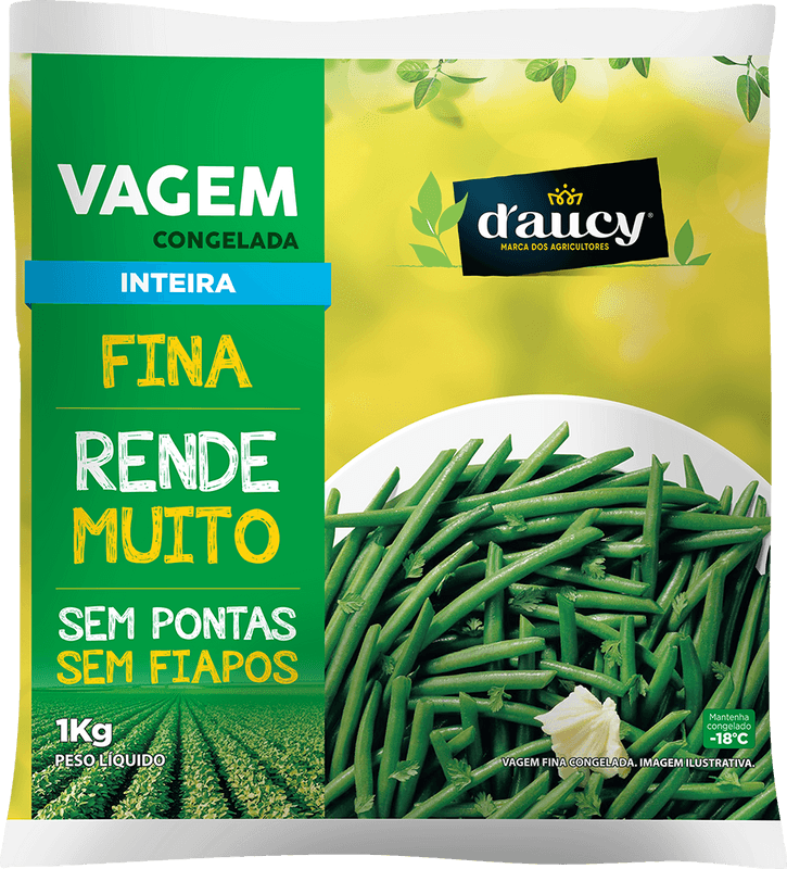 Vagens Finas Congeladas D'aucy Pacote 1kg