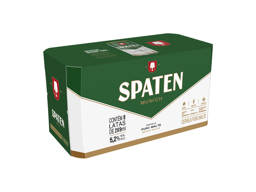 Produto Cerveja Spaten Munich Puro Malte Pack 8 Latas 269ml Cada da loja Sam's no valor de: 28,98