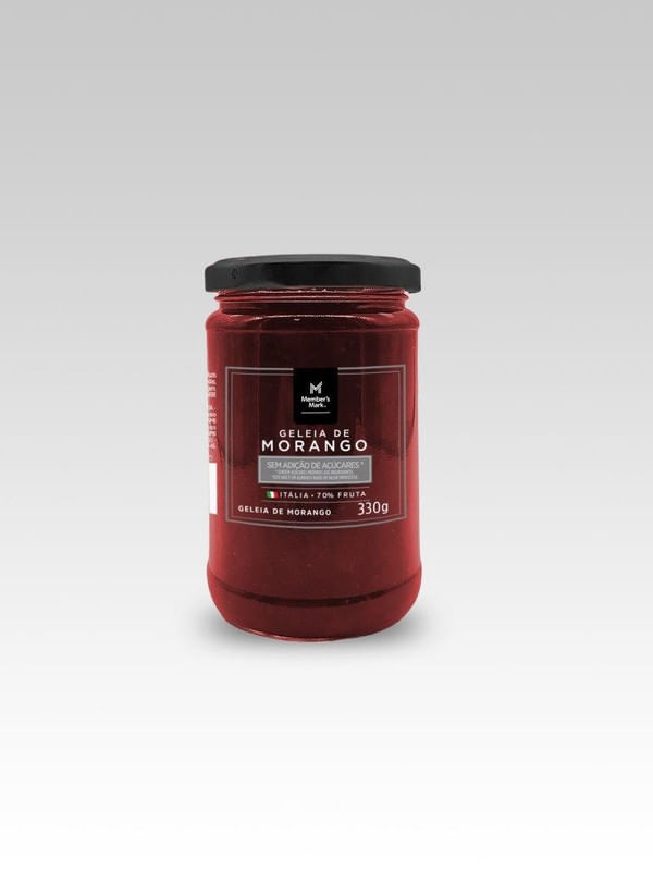 Geleia de Morango Sem Açúcar Member's Mark Vidro 330g