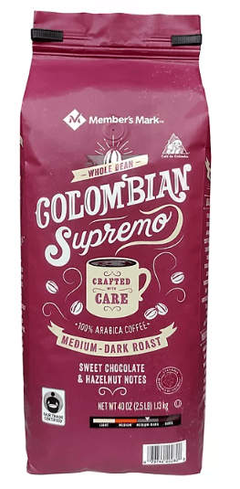 Café em Grãos Colômbia Members Mark Pacote 1kg