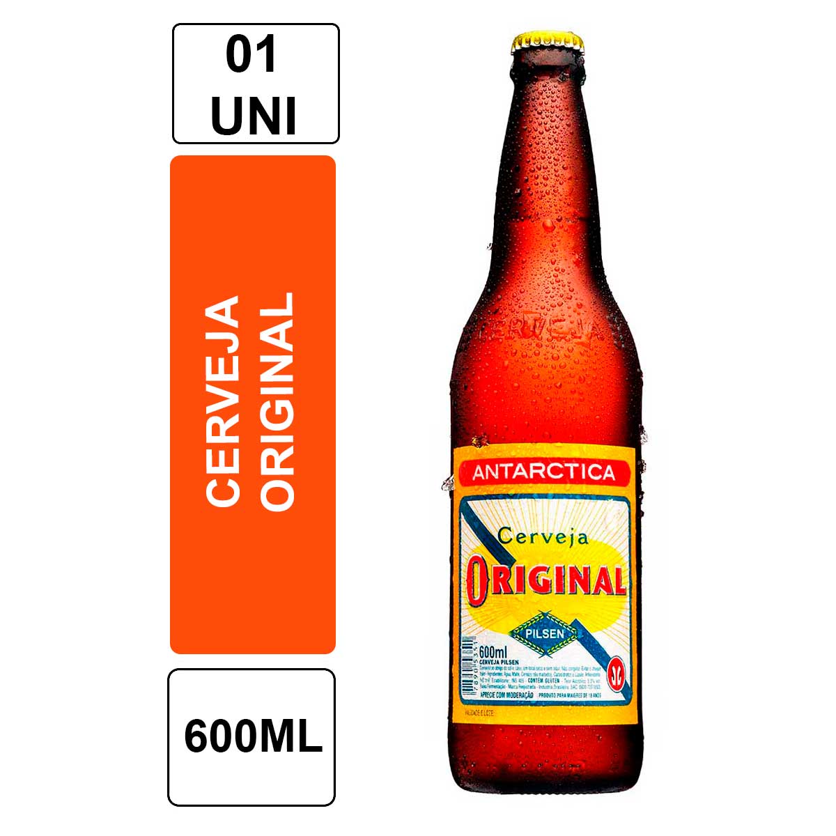 Produto Cerveja Pilsen Antarctica Original Garrafa 600ml da loja Sam's no valor de: 8,48