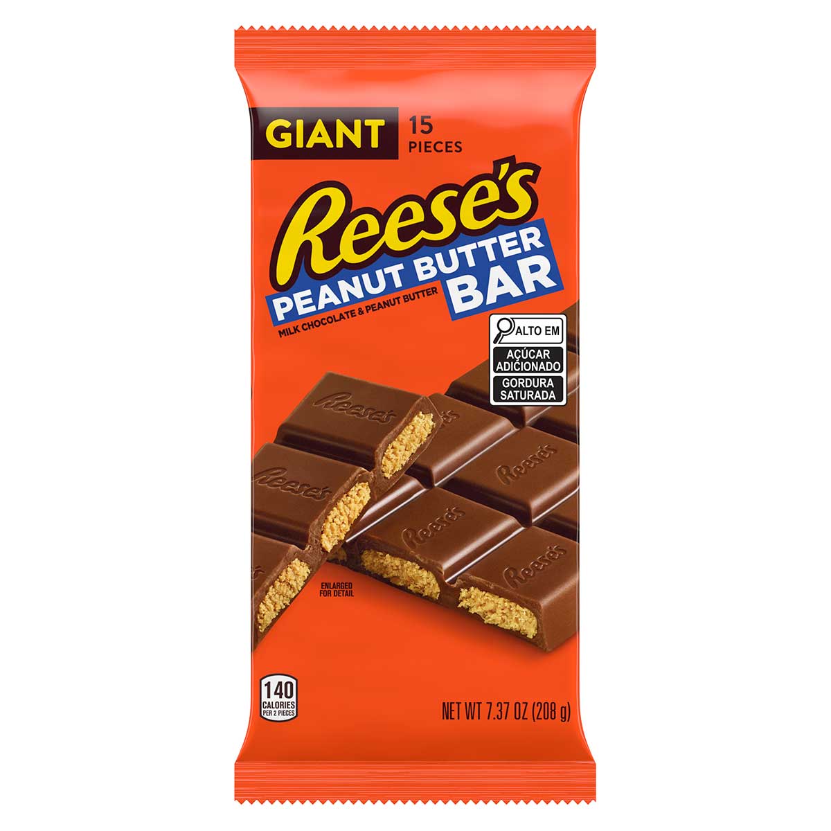 Reese's Giant Bar Chocolate ao Leite com Pasta de Amendoim 208g