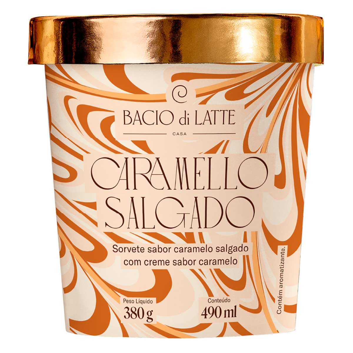 Bombom de Sorvete Sabor Caramelo Salgado Bacio Di Latte 144g