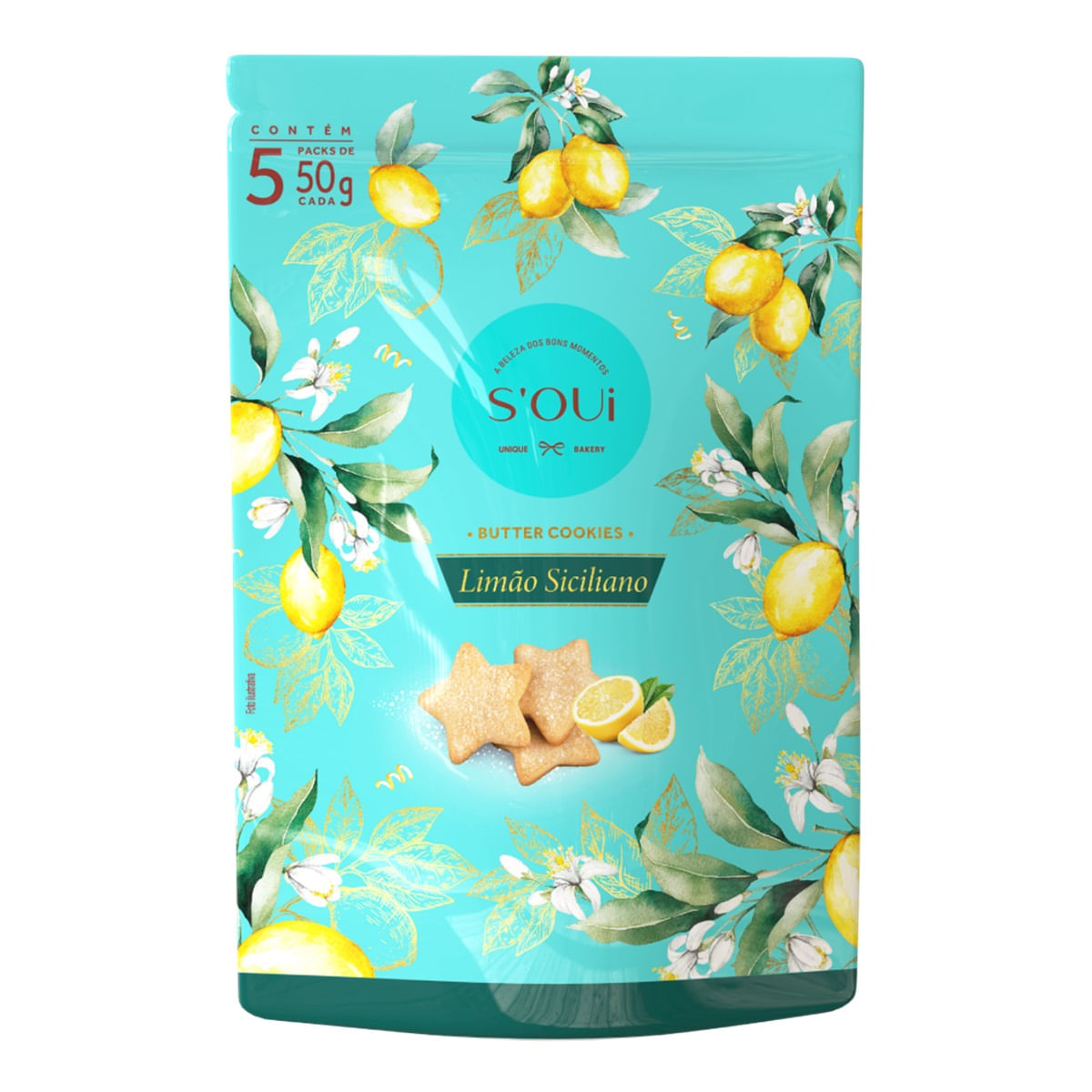 Butter Cookies Estrela Limão Siciliano Pouch Soui 250g