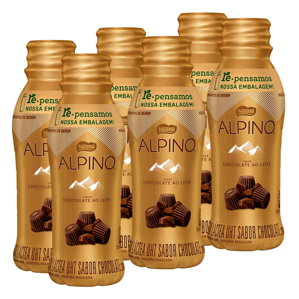 Bebida Láctea ALPINO Pack com 6 Unidades de 280ml cada