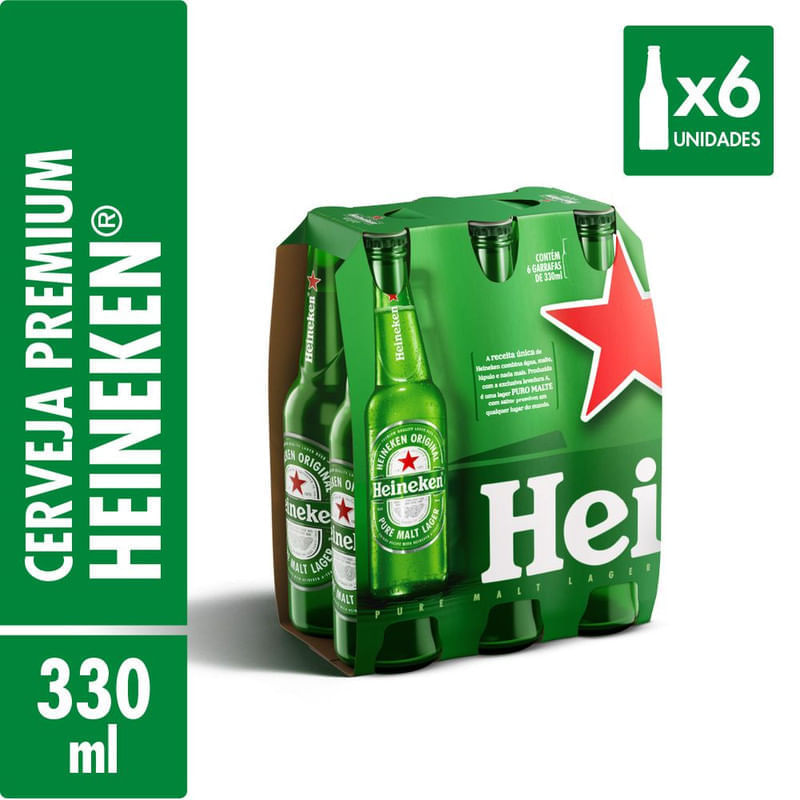 Produto Cerveja Lager Heineken Pack 6 Long Neck 330ml cada da loja Sam's no valor de: 41,98