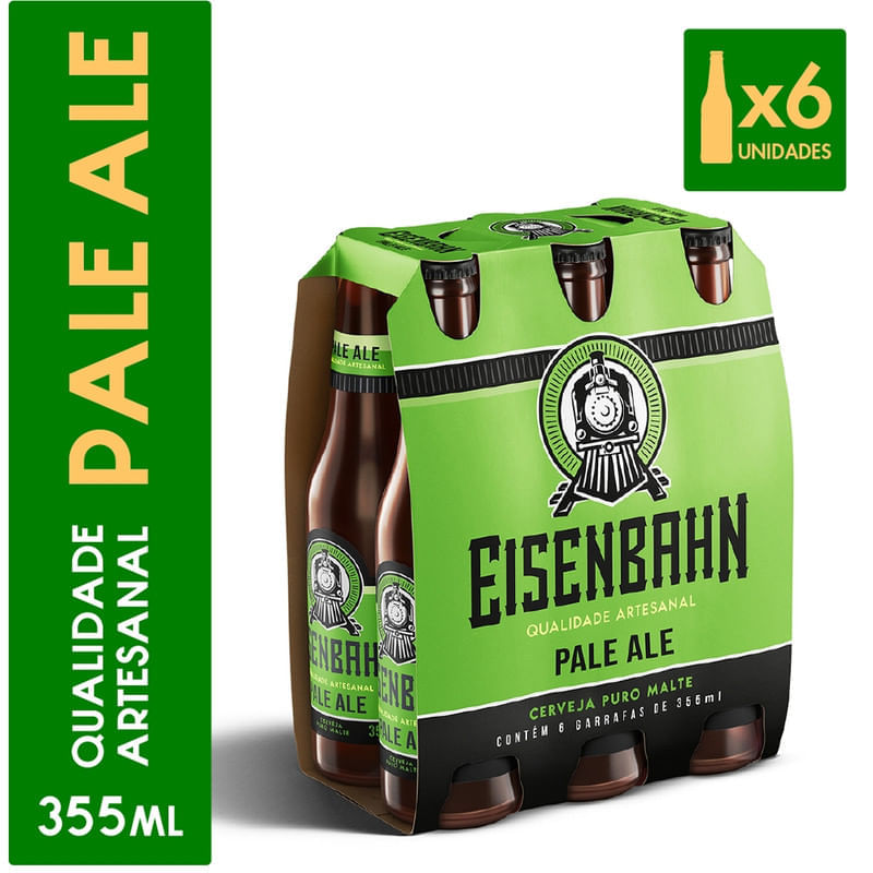 Produto Cerveja Pale Ale Puro Malte Eisenbahn Pack com 6 Unidades 355ml Cada da loja Sam's no valor de: 40,98