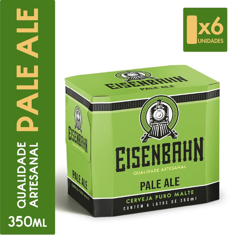 Produto Cerveja Extra Pale Ale Puro Malte Eisenbahn Pack com 6 Unidades de 350ml Cada da loja Sam's no valor de: 33,48