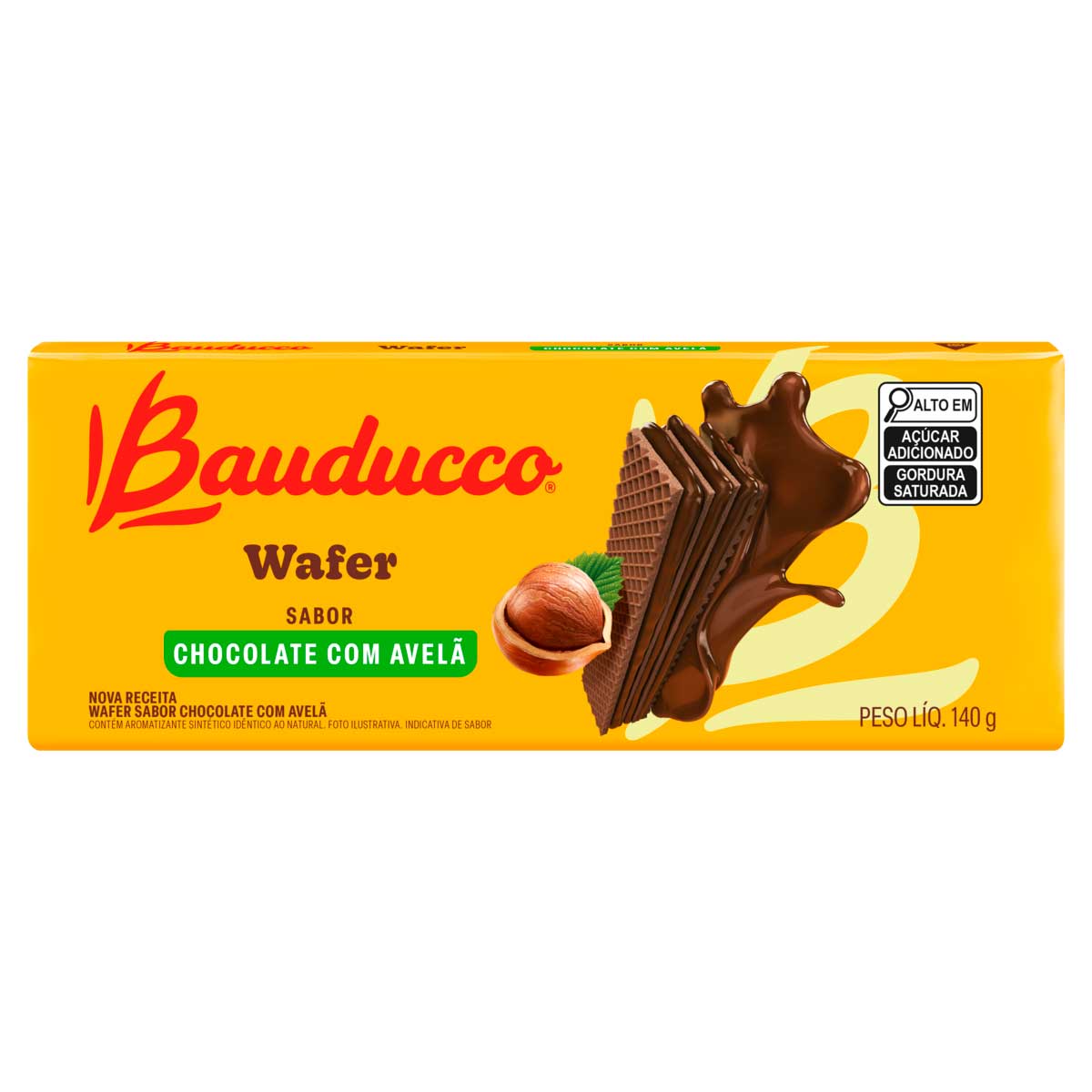 Wafer Chocolate com Avelã 3x140g Bauducco