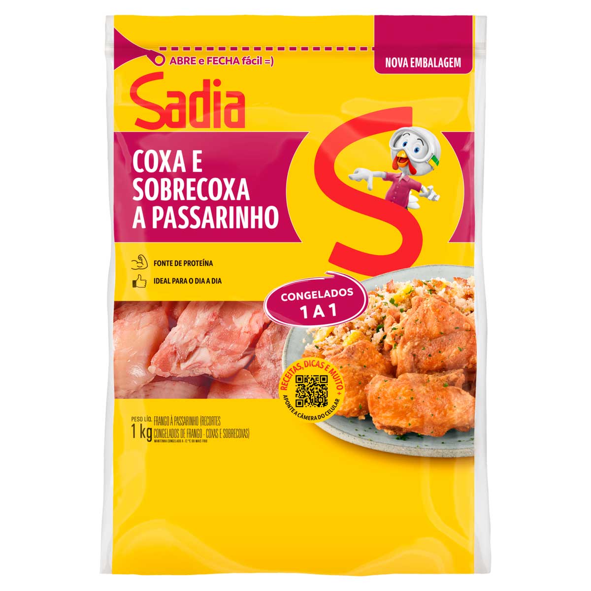 Coxa Sobrecoxa de Frango Congelado Sadia 1Kg