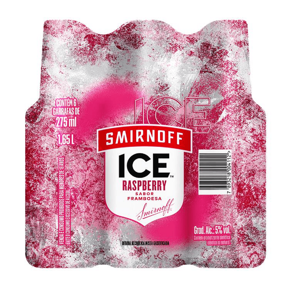 Smirnoff Ice Raspberry Long Neck 6x275ml