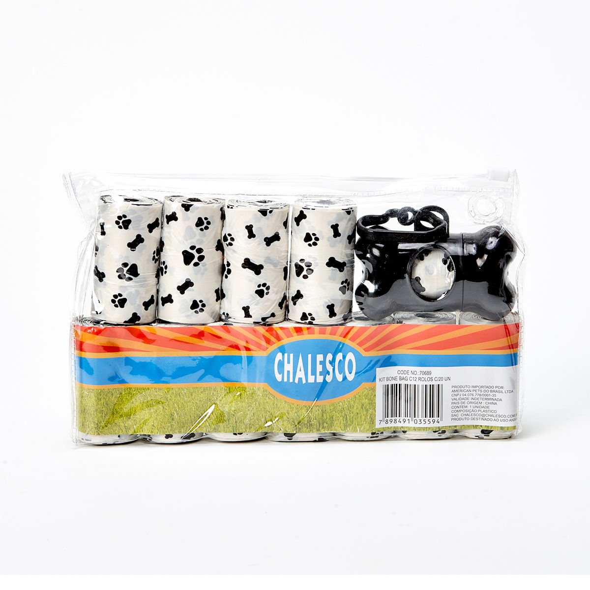Saquinho Higiênico 12 Rolos Com 20un