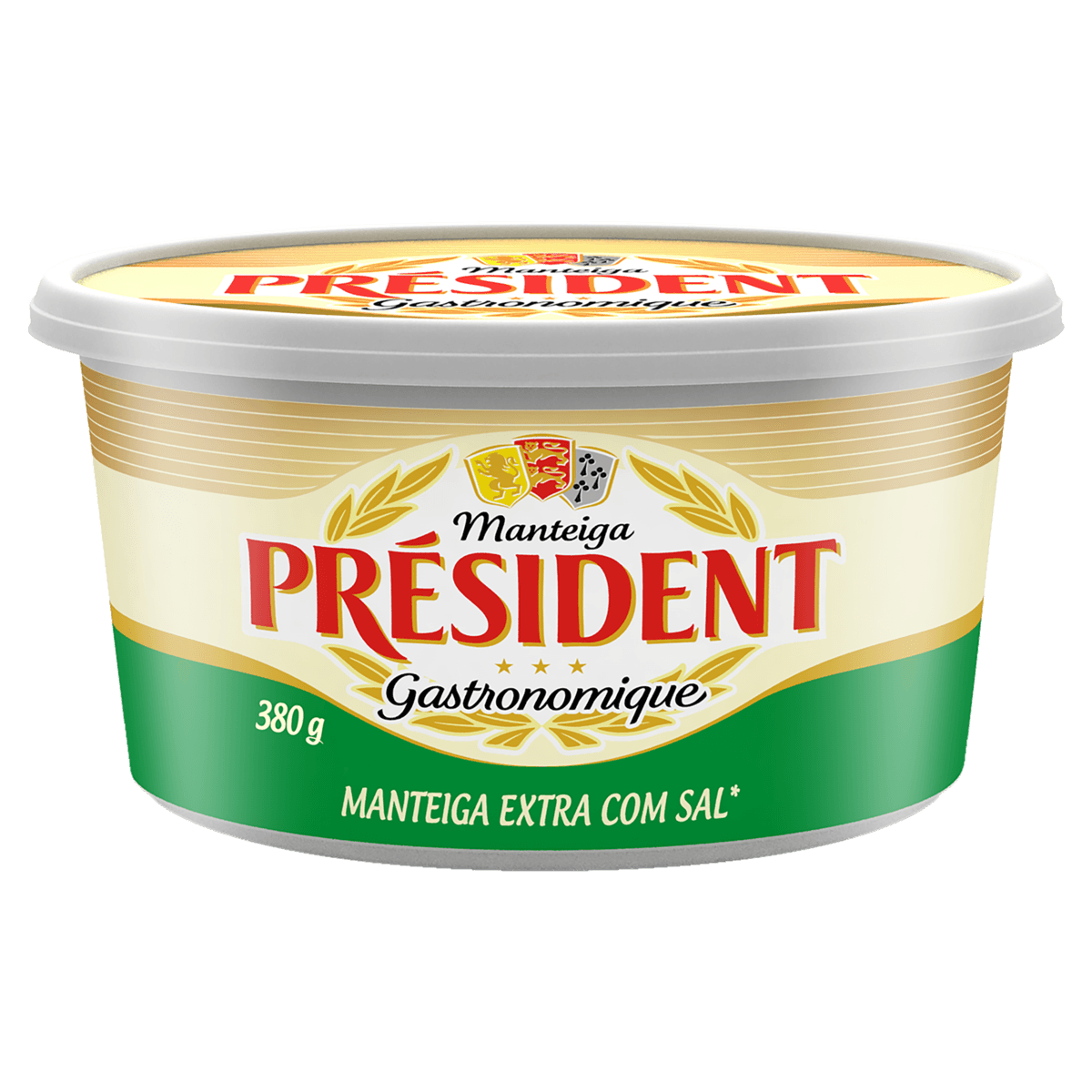 Manteiga Extra com Sal Président Gastronomique Pote 380g