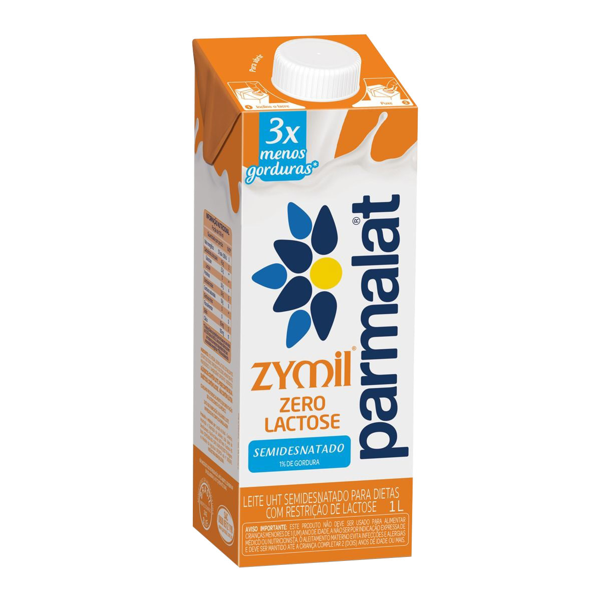 Leite UHT Parmalat Semidesnatado Zero Lactose 1L