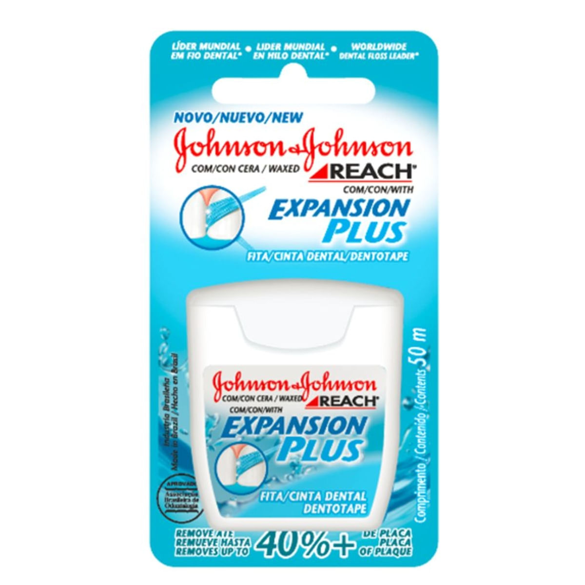 Fita Dental Reach Johnson Pack com 3 Unidades 50m Cada