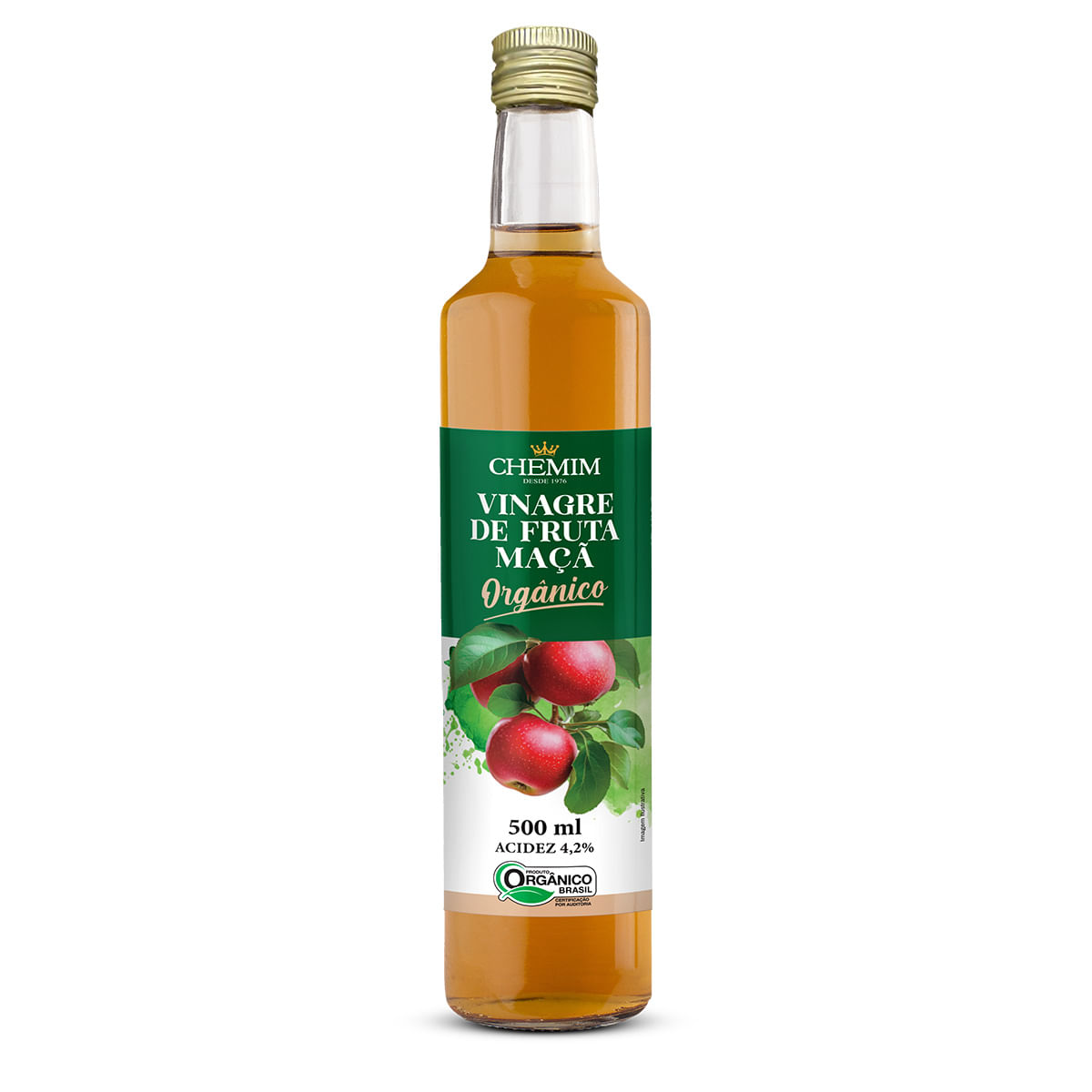 Vinagre De Maçã Orgânico Chemim 500ml