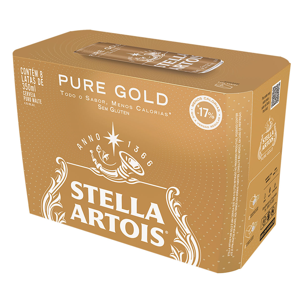 Produto Cerveja Puro Malte Pure Gold Stella Artois Lata 8x350ml da loja Sam's no valor de: 46,48