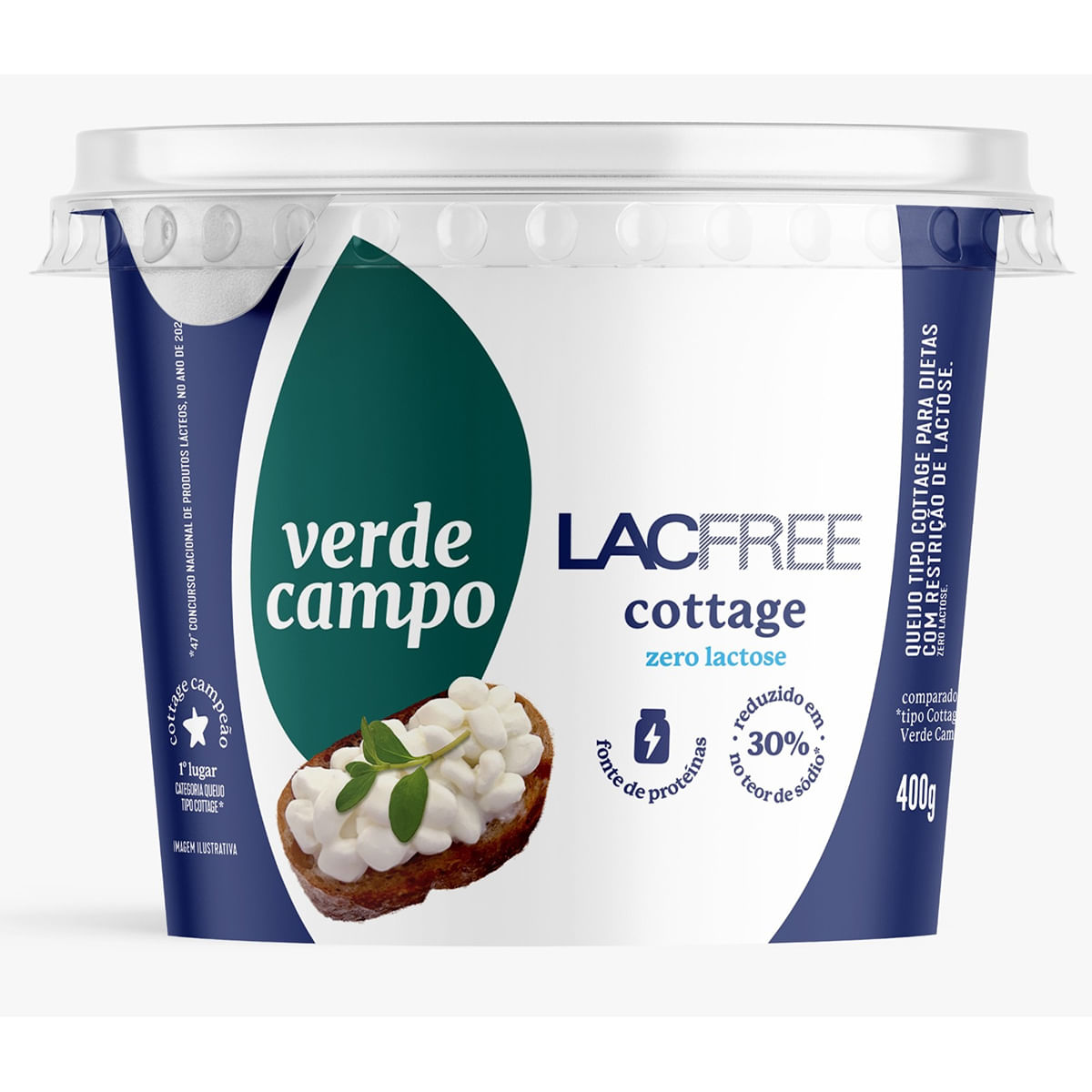 Queijo Cottage Lacfree  Verde Campo 400g