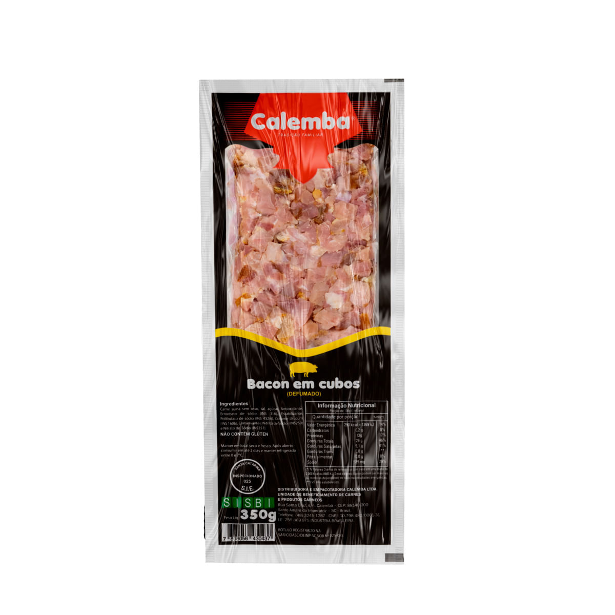 Bacon em Cubos Calemba 350g