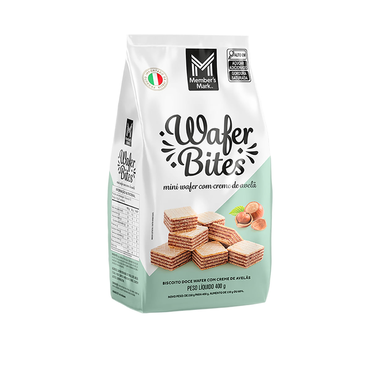 Mini Wafer Avelã 400g Member's Mark