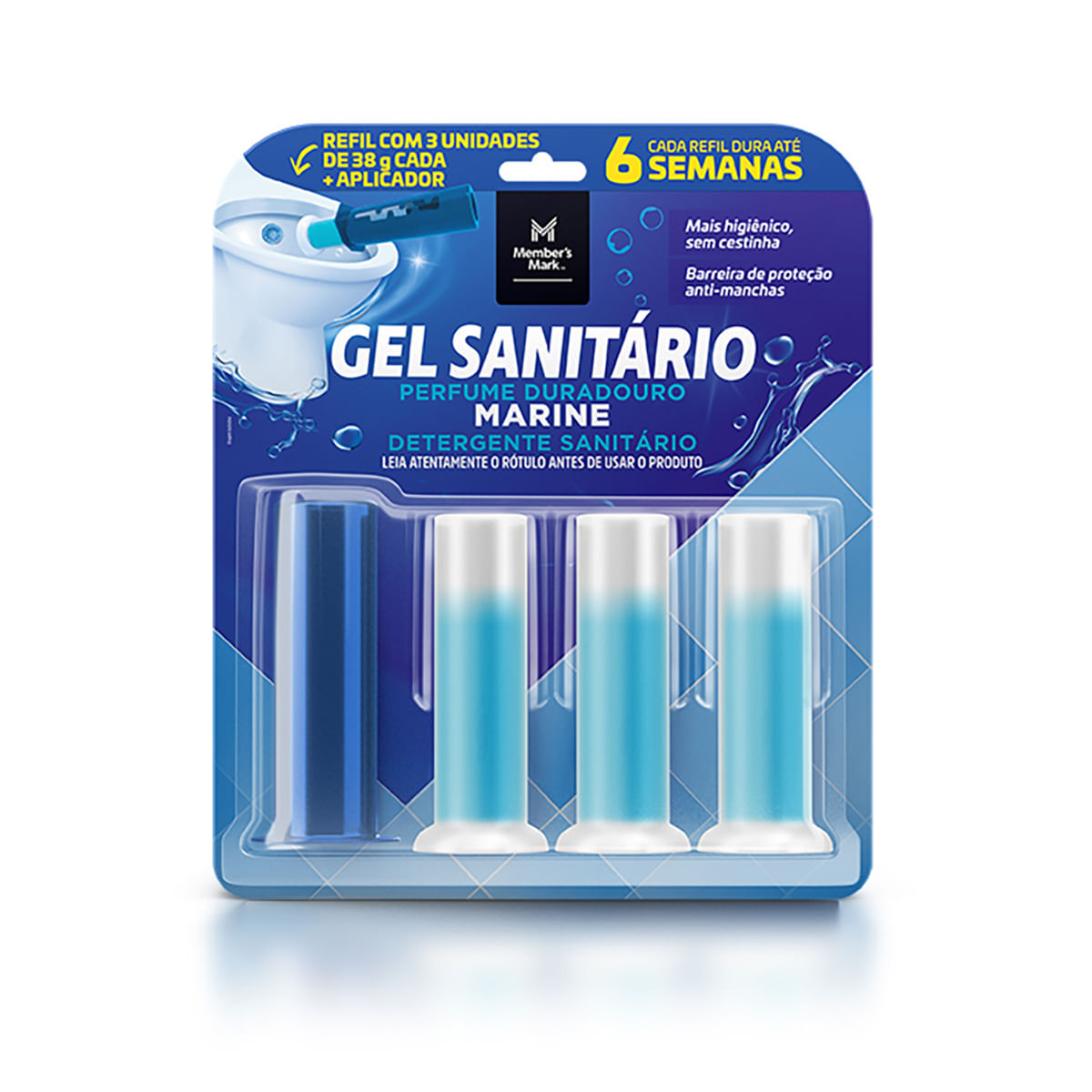 Gel Sanitário Marine Aparelho Member's Mark 3 Refis