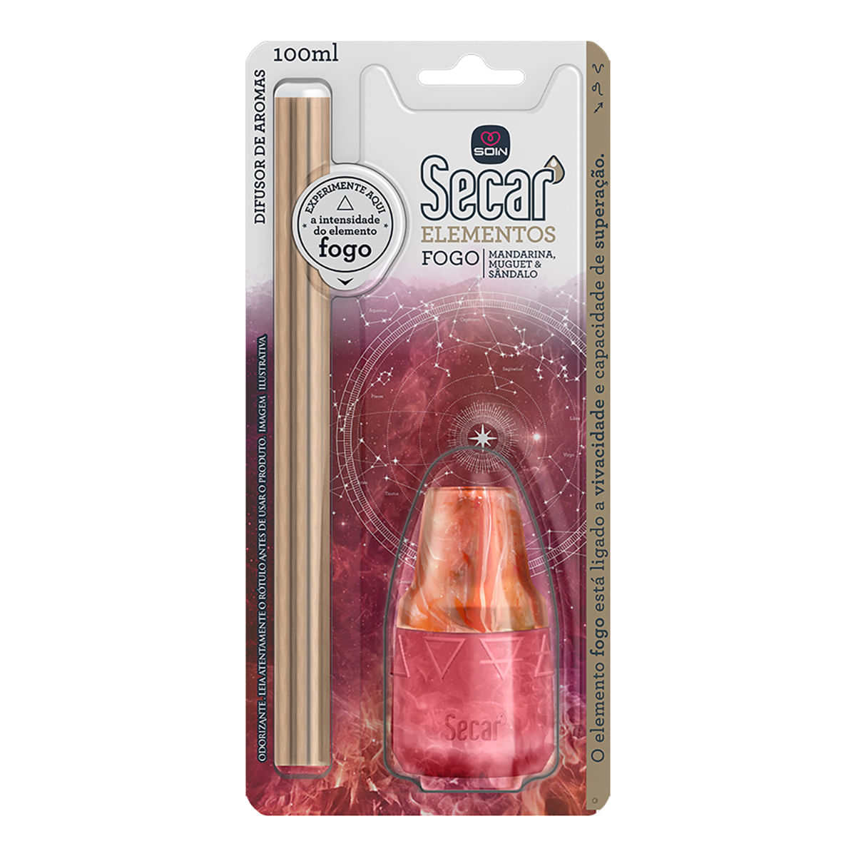 Difusor Elementos Fogo Secar 100ml