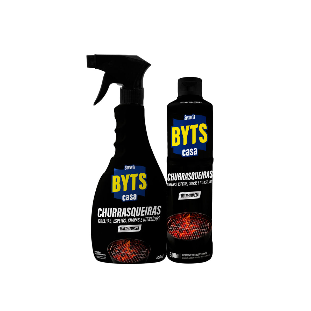 Semorin Limpador Byts Limpa Churrasqueira  500ml com refil de 500ml
