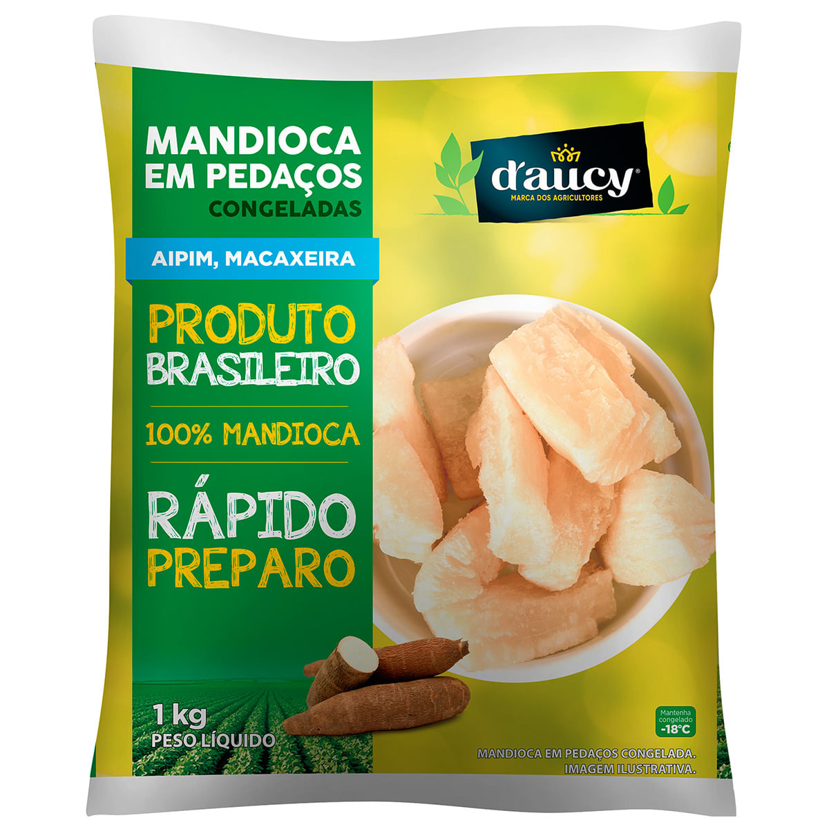 Mandioca em Pedaços Daucy 1kg