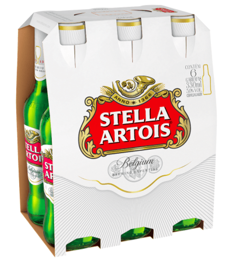 Cerveja Pilsen Lager Premium Stella Artois Pack 6 Garrafas 330ml Cada